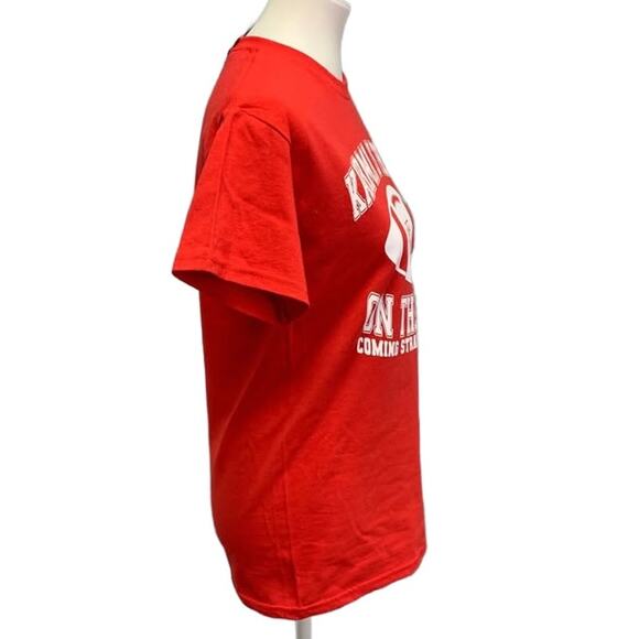 New Hand Printed Small Swift Karma is the 87 Guy on the Chiefs Superbowl Tee - Picture 3 of 5